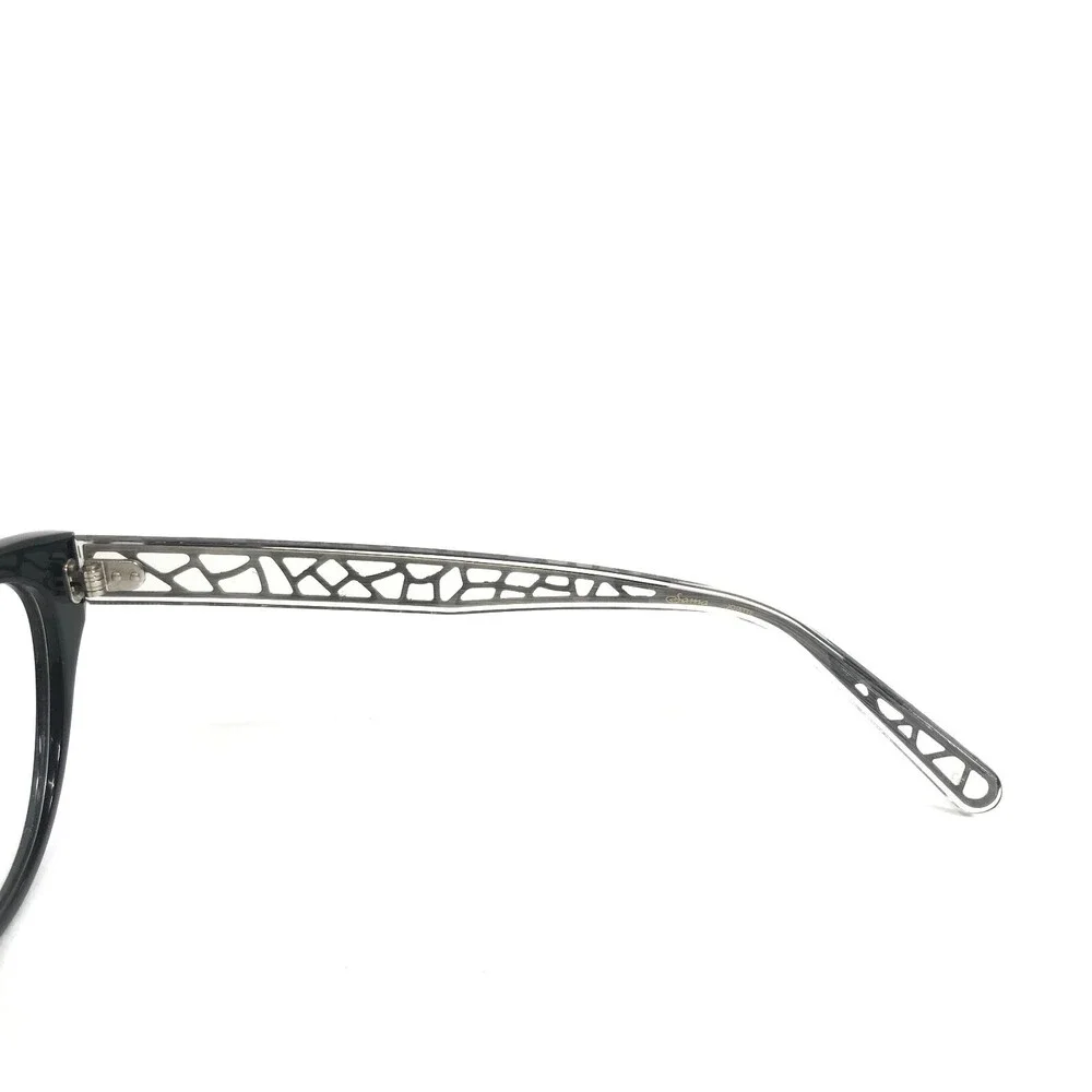 Sama Eyeglasses Frames JOSETTE ONYX Black Clear Gray Cat Eye Full Rim 53-18-135